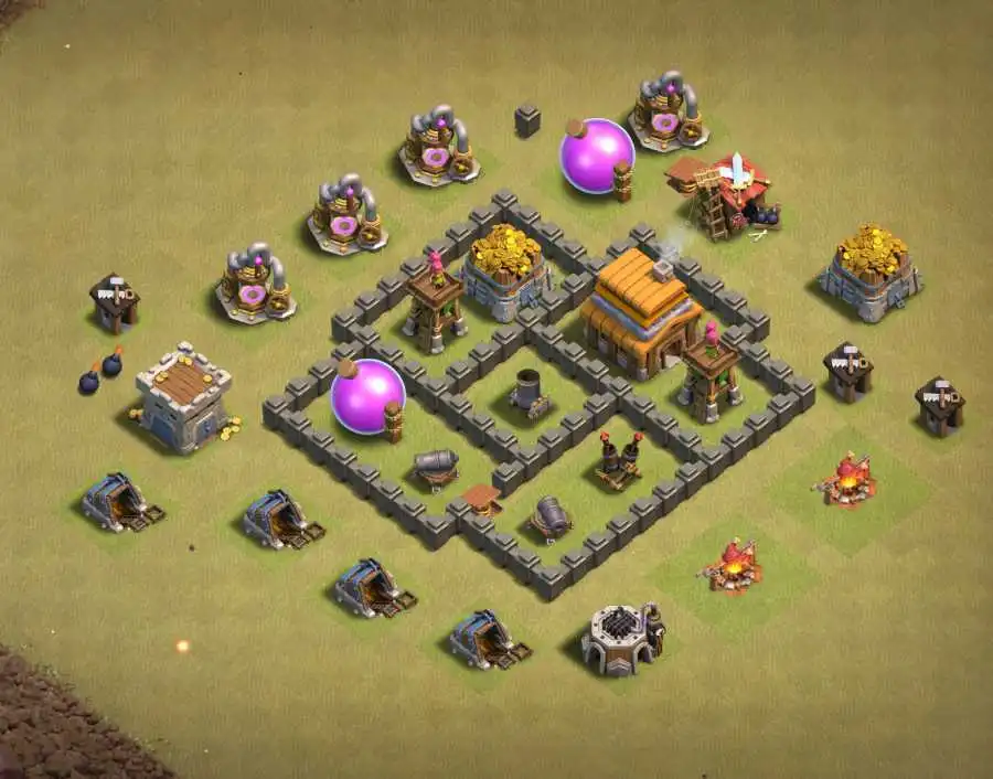 Best-war-base-townhall-4-base-link