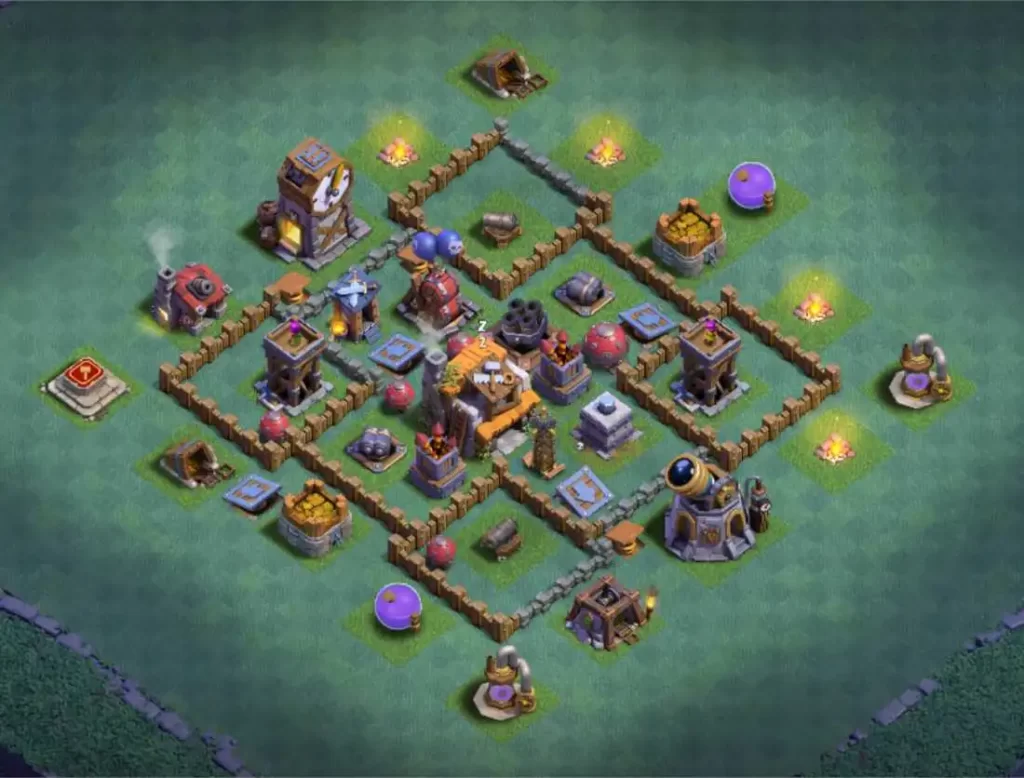 best base for builder hall 5 in clash of clans