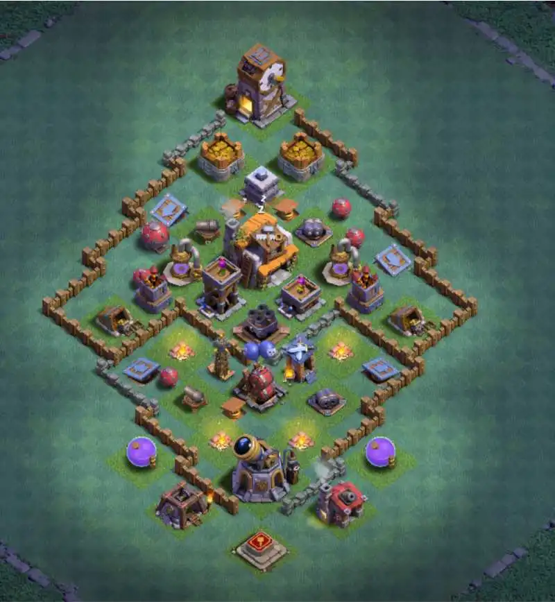 best base for builder hall 5 in clash of clans