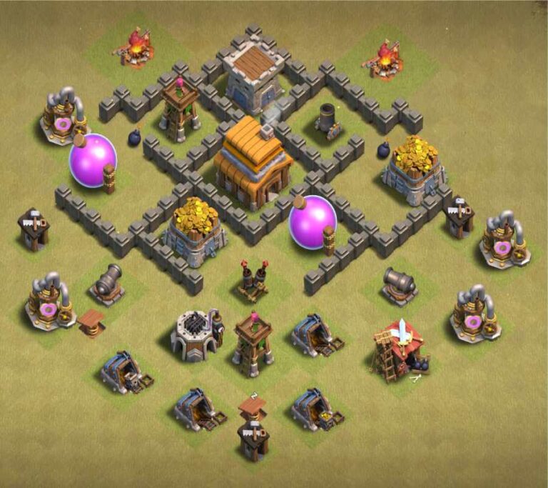 New Best Town hall 4 cwl Base link 2024 | th4 base link in coc
